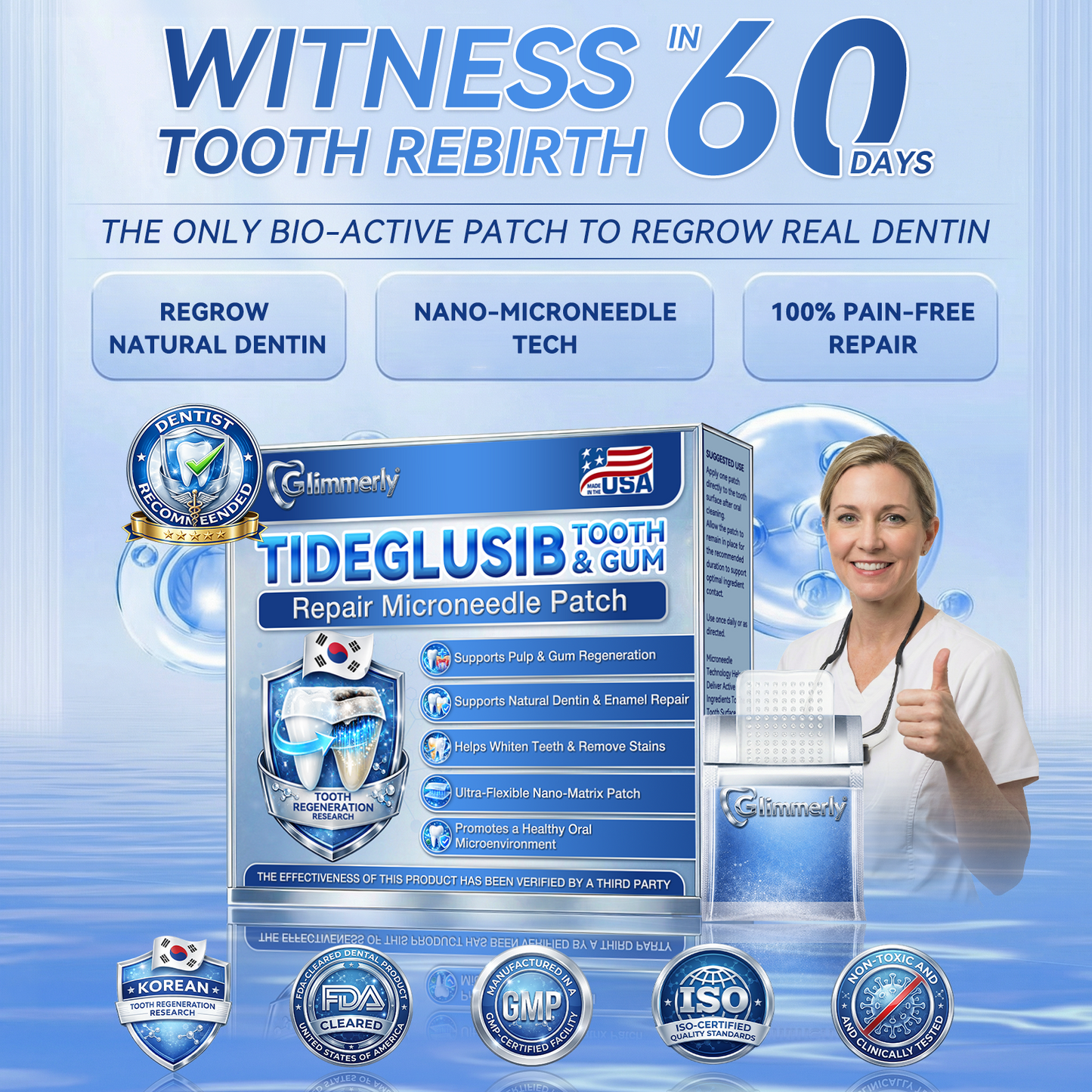 𝐆𝐥𝐢𝐦𝐦𝐞𝐫𝐥𝐲® 🦷𝐓𝐢𝐝𝐞𝐠𝐥𝐮𝐬𝐢𝐛 𝐓𝐨𝐨𝐭𝐡 & 𝐆𝐮𝐦 𝐑𝐞𝐩𝐚𝐢𝐫 𝐌𝐢𝐜𝐫𝐨𝐧𝐞𝐞𝐝𝐥𝐞 𝐏𝐚𝐭𝐜𝐡  | 𝐀𝐝𝐯𝐚𝐧𝐜𝐞𝐝 𝐒𝐭𝐞𝐦-𝐂𝐞𝐥𝐥 𝐀𝐜𝐭𝐢𝐯𝐚𝐭𝐢𝐨𝐧 𝐓𝐞𝐞𝐭𝐡 𝐒𝐭𝐫𝐢𝐩𝐬(𝐑𝐞𝐛𝐮𝐢𝐥𝐝 𝐄𝐧𝐚𝐦𝐞𝐥 & 𝐃𝐞𝐧𝐭𝐢𝐧 • 𝐒𝐭𝐫𝐞𝐧𝐠𝐭𝐡𝐞𝐧 𝐆𝐮𝐦𝐬 • 𝐄𝐫𝐚𝐝𝐢𝐜𝐚𝐭𝐞 𝐓𝐚𝐫𝐭𝐚𝐫 & 𝐎𝐝𝐨𝐫 • 𝐒𝐭𝐨𝐩 𝐓𝐨𝐨𝐭𝐡 𝐒𝐞𝐧𝐬𝐢𝐭𝐢𝐯𝐢𝐭𝐲)🌺