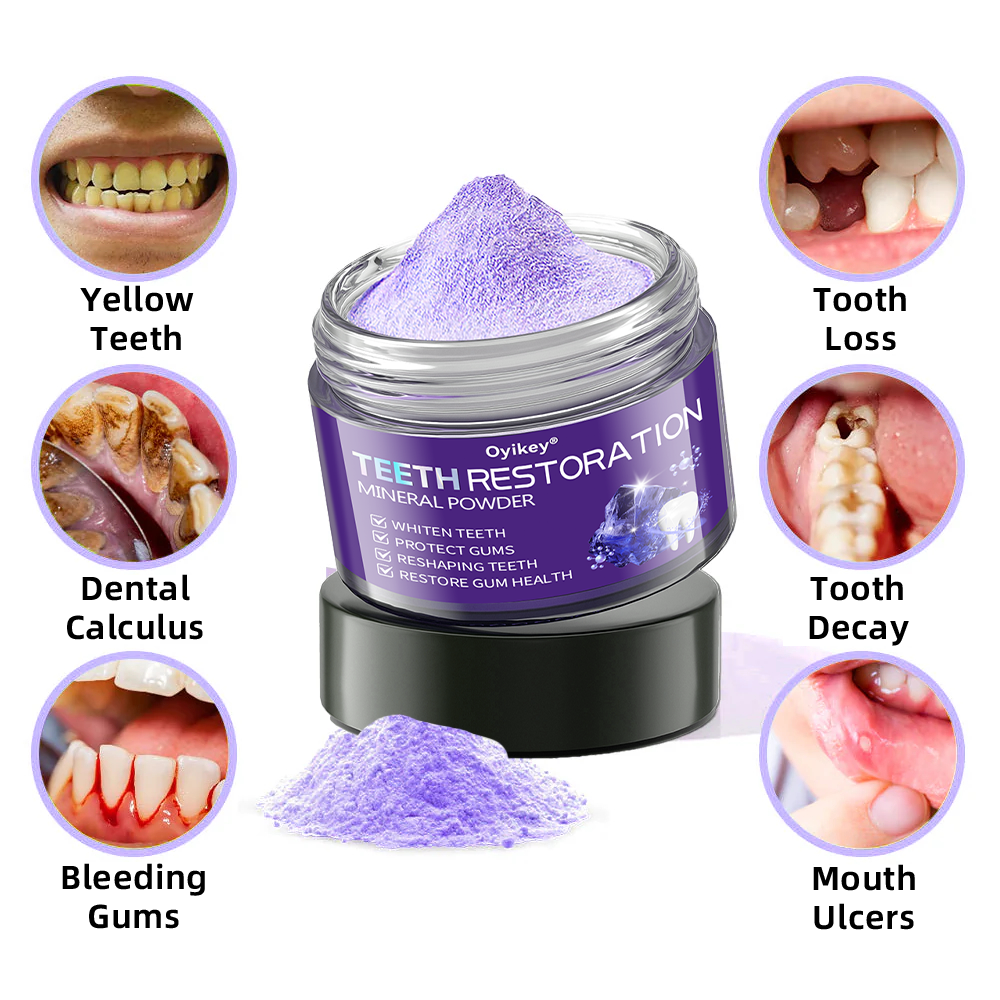 Oyikey® Teeth Restoration Mineral Powder👩‍⚕️Recommended by the dentisit🎉𝗟𝗶𝗺𝗶𝘁𝗲𝗱 𝘁𝗶𝗺𝗲 𝘀𝗽𝗲𝗰𝗶𝗮𝗹🔥