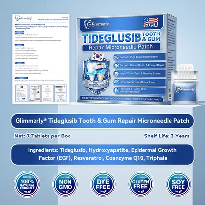 𝐆𝐥𝐢𝐦𝐦𝐞𝐫𝐥𝐲® 🦷𝐓𝐢𝐝𝐞𝐠𝐥𝐮𝐬𝐢𝐛 𝐓𝐨𝐨𝐭𝐡 & 𝐆𝐮𝐦 𝐑𝐞𝐩𝐚𝐢𝐫 𝐌𝐢𝐜𝐫𝐨𝐧𝐞𝐞𝐝𝐥𝐞 𝐏𝐚𝐭𝐜𝐡  | 𝐀𝐝𝐯𝐚𝐧𝐜𝐞𝐝 𝐒𝐭𝐞𝐦-𝐂𝐞𝐥𝐥 𝐀𝐜𝐭𝐢𝐯𝐚𝐭𝐢𝐨𝐧 𝐓𝐞𝐞𝐭𝐡 𝐒𝐭𝐫𝐢𝐩𝐬(𝐑𝐞𝐛𝐮𝐢𝐥𝐝 𝐄𝐧𝐚𝐦𝐞𝐥 & 𝐃𝐞𝐧𝐭𝐢𝐧 • 𝐒𝐭𝐫𝐞𝐧𝐠𝐭𝐡𝐞𝐧 𝐆𝐮𝐦𝐬 • 𝐄𝐫𝐚𝐝𝐢𝐜𝐚𝐭𝐞 𝐓𝐚𝐫𝐭𝐚𝐫 & 𝐎𝐝𝐨𝐫 • 𝐒𝐭𝐨𝐩 𝐓𝐨𝐨𝐭𝐡 𝐒𝐞𝐧𝐬𝐢𝐭𝐢𝐯𝐢𝐭𝐲)🌺