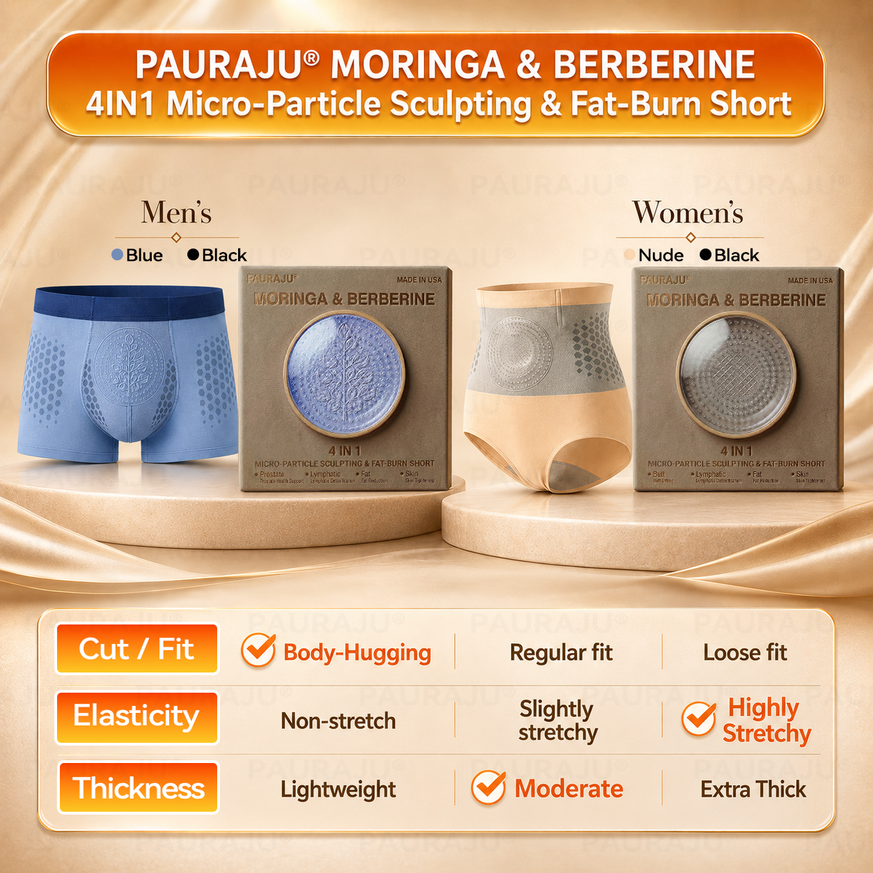 𝐎𝐟𝐟𝐢𝐜𝐢𝐚𝐥 𝐁𝐫𝐚𝐧𝐝 𝐒𝐭𝐨𝐫𝐞 | 🔷𝐏𝐀𝐔𝐑𝐀𝐉𝐔® 𝟐𝟎𝟐𝟔 𝐌𝐨𝐫𝐢𝐧𝐠𝐚 & 𝐁𝐞𝐫𝐛𝐞𝐫𝐢𝐧𝐞 𝟒-𝐈𝐧-𝟏 𝐌𝐢𝐜𝐫𝐨-𝐏𝐚𝐫𝐭𝐢𝐜𝐥𝐞 𝐒𝐜𝐮𝐥𝐩𝐭𝐢𝐧𝐠 & 𝐅𝐚𝐭-𝐁𝐮𝐫𝐧 𝐒𝐡𝐨𝐫𝐭𝐬⚜️(Women + Men with Enhanced Male Vitality Blend)